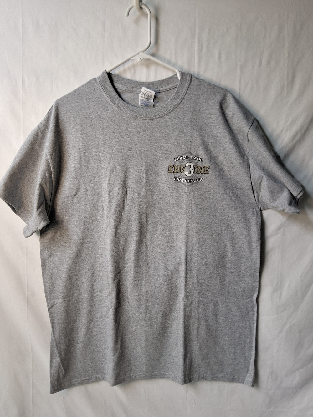 Gildan Gray Miami-Dade Engine 3 Fire Rescue Short Sleeve Tee
